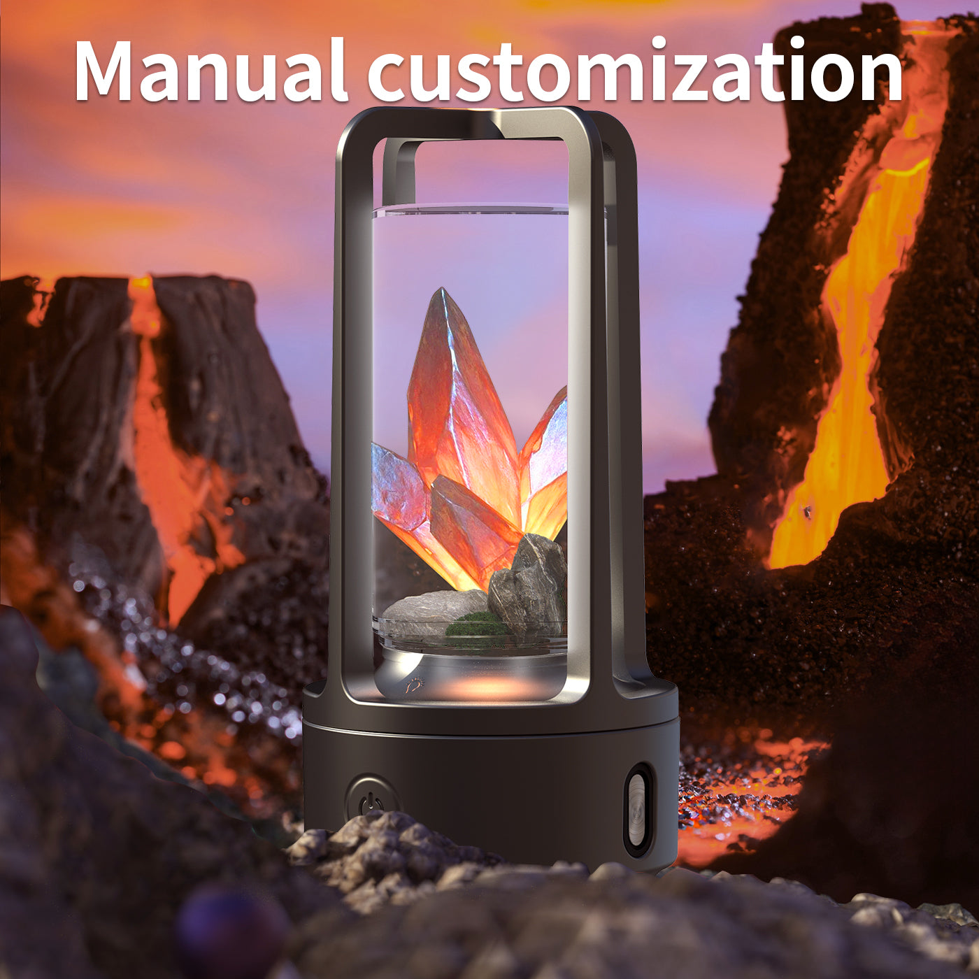 Crystal Audio Night Light Bluetooth Speaker – 2-in-1 Resin Decorative Lamp
