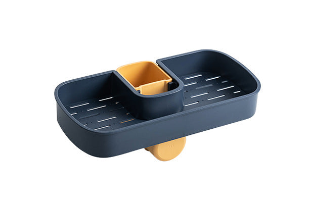 Kitchen Sink Faucet Holder – Space-Saving Sponge & Soap Drain Rack Organizer
