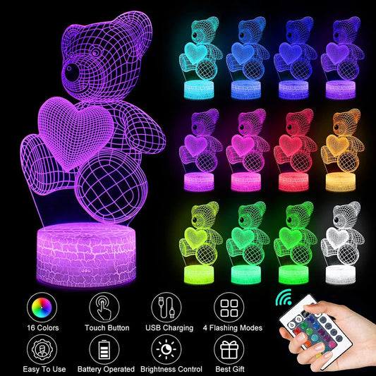 Best 3D LED Lamp – Acrylic Illusion Night Light for Room Decor