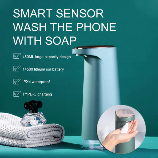 Automatic Foam Soap Dispenser – Touchless Hand Sanitizer for Kitchen & Bathroom Hygiene