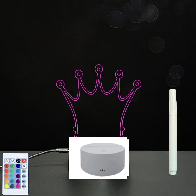 Glow Writing 3D Acrylic Board – LED Message Night Light for Notes, Reminders & Home Decor