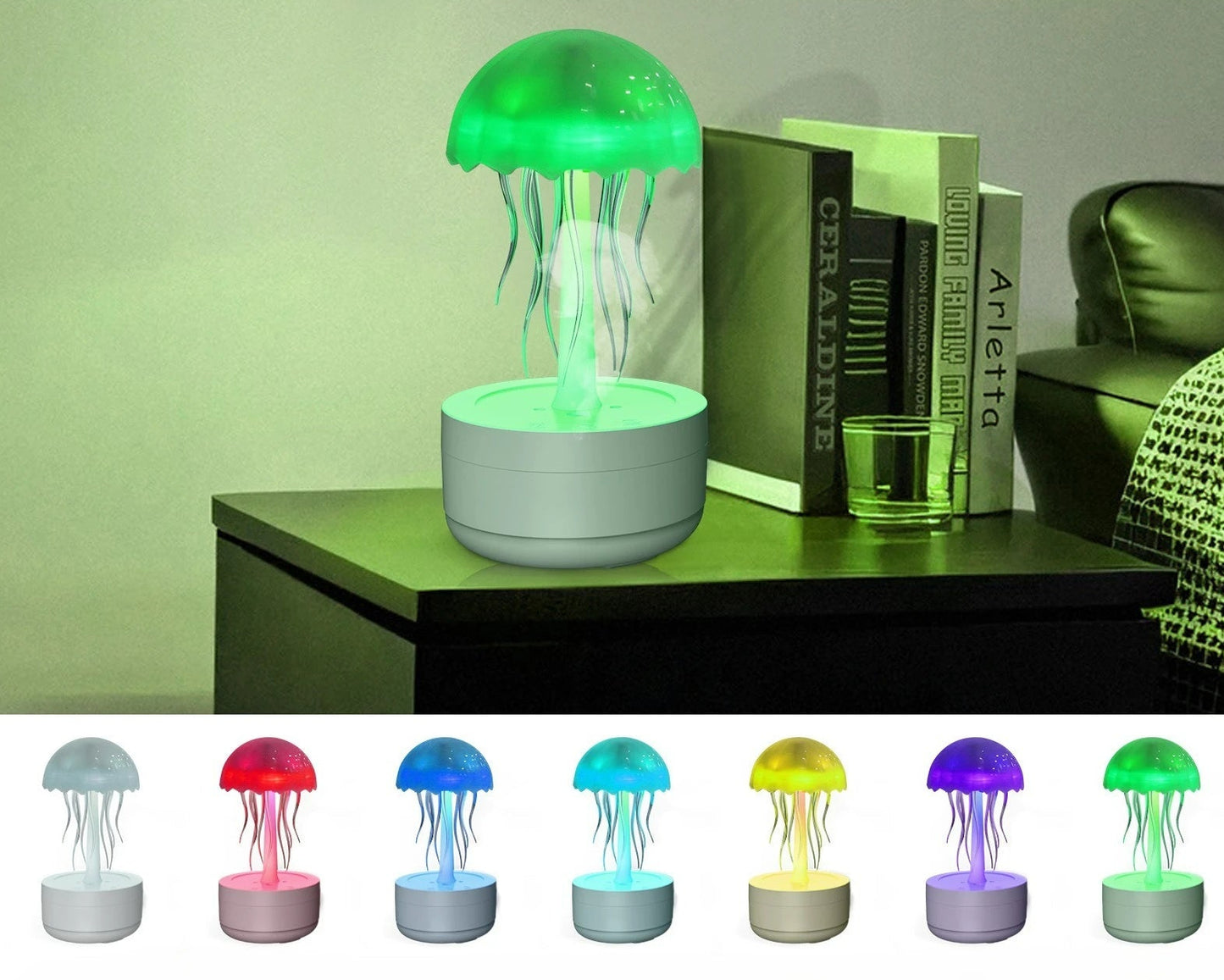Jellyfish Aroma Humidifier Diffuser – Heavy Fog Essential Oil LED Night Light for Home Spa Feel
