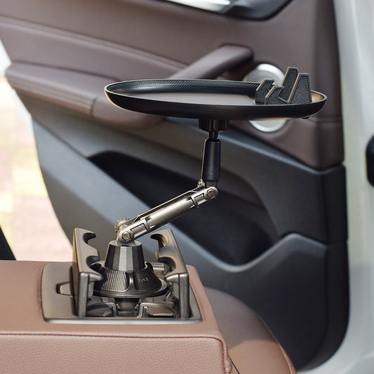 Car Cup Holder Food Tray – Adjustable Drink Organizer Table for Snacks, Coffee & Road Trips