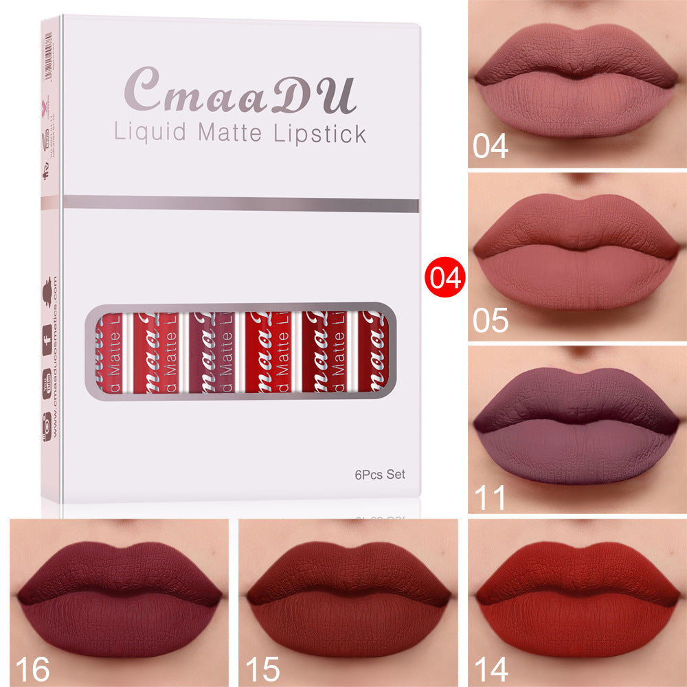 6-Piece Matte Waterproof Lipstick Set – Long Lasting, Transfer-Proof Lip Gloss Kit for All-Day Wear