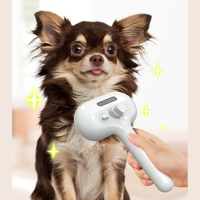 Self Cleaning Pet Grooming Brush with Mist Spray – Dog & Cat Hair Remover Comb