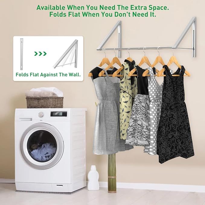 Wall-Mounted Rack for Stress-Free Laundry Days