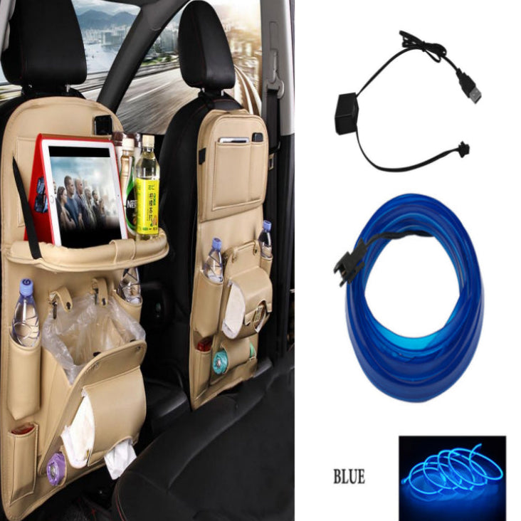 Car Interior Organizer – Waterproof PU Leather Seat Back Storage for Busy Drivers