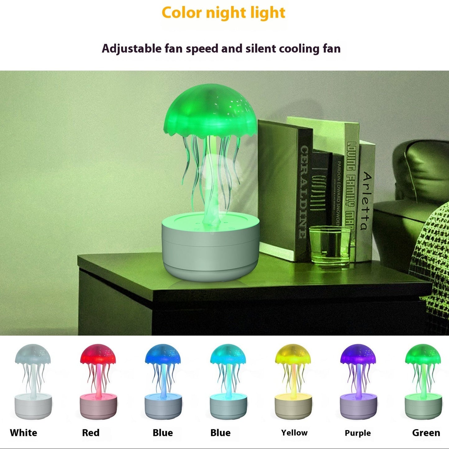 Jellyfish Aroma Humidifier Diffuser – Heavy Fog Essential Oil LED Night Light for Home Spa Feel