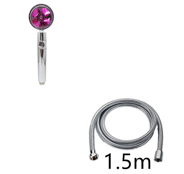 Strong Pressure Shower Head – Turbo Propeller Water Saving Handheld Spray
