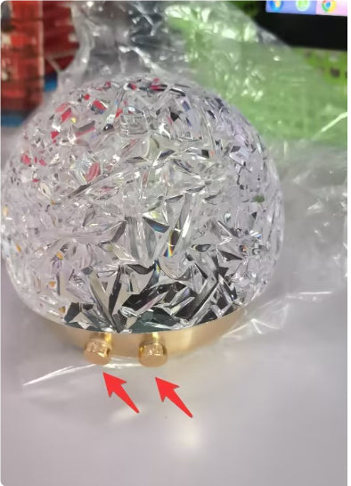 Aesthetic Crystal Night Light Projector – Water Ripple Lamp for Cozy Bedroom Ambiance