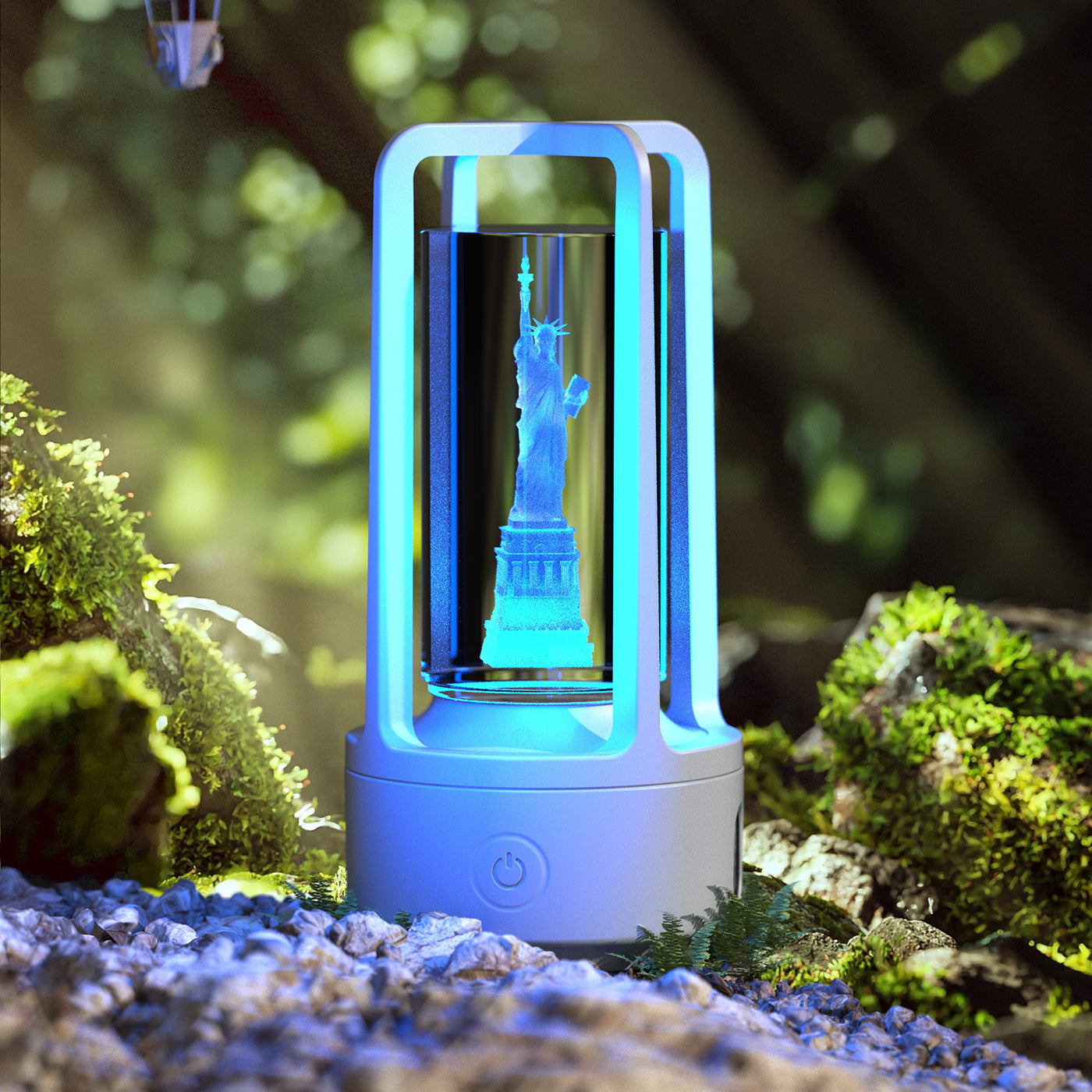 Acrylic Crystal LED Lamp with Bluetooth Speaker – Touch Control Night Light for Bedroom
