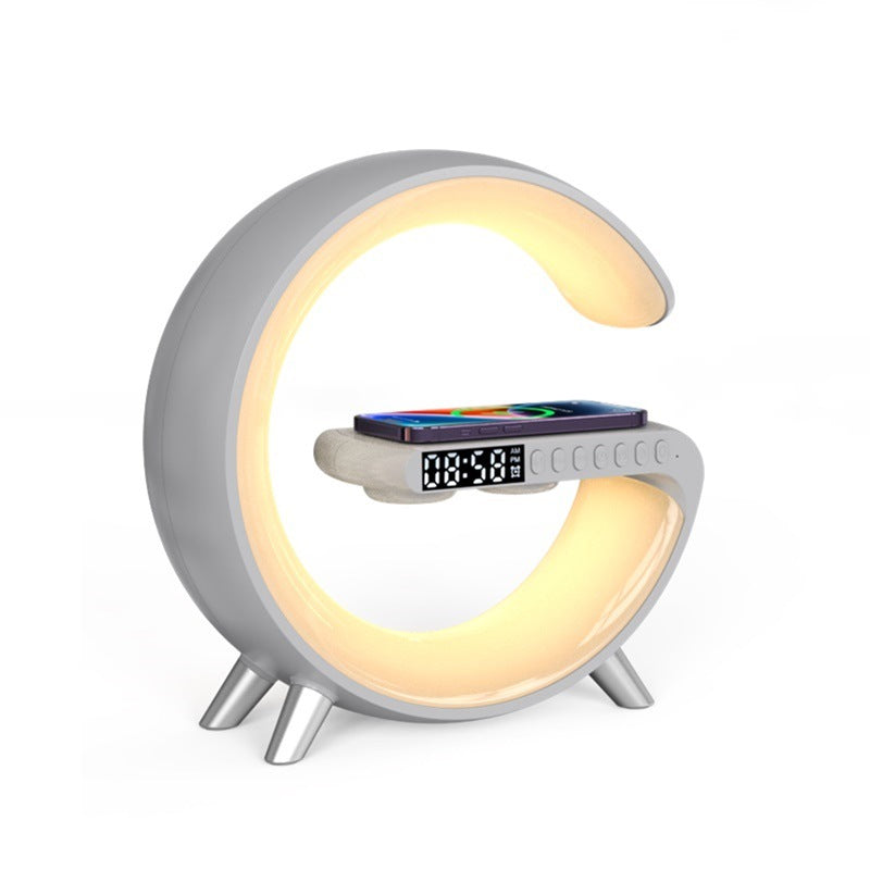 Smart Bedside G-Shape Lamp – LED Mood Light with Bluetooth Speaker & Charger