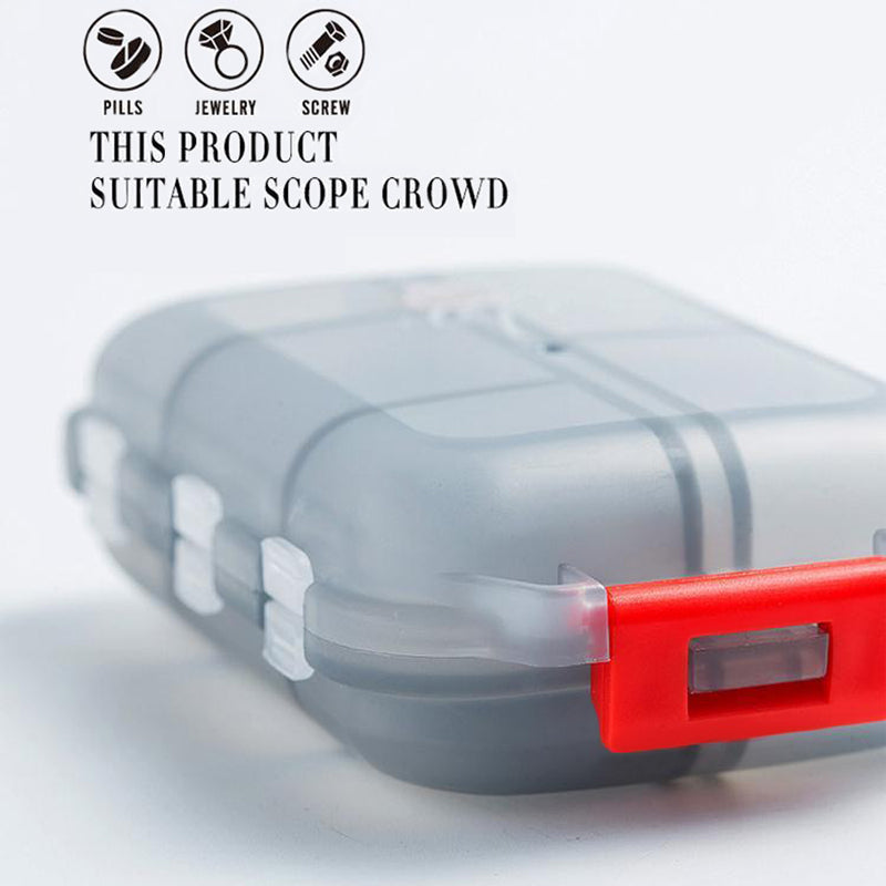Moisture Proof Pill Organizer – 10 Grid Portable Medicine Box for Travel & Daily Health Use