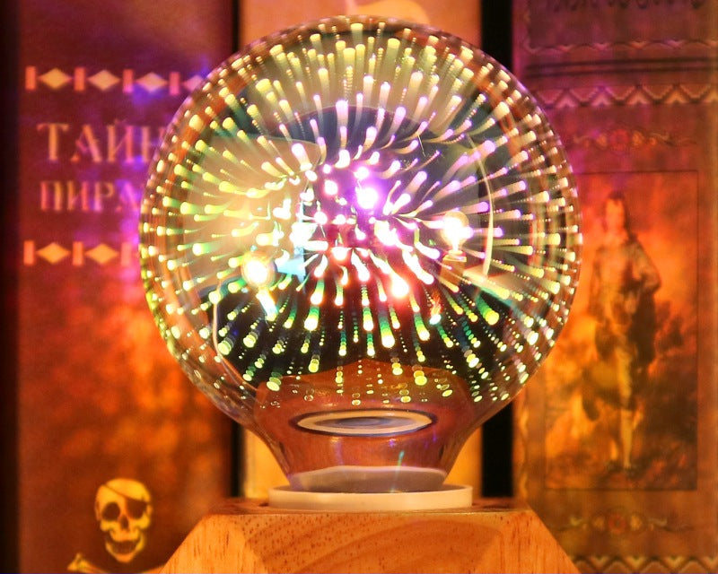 Christmas Fireworks Light Bulb – 3D LED Decorative Lamp for Festive Home Decoration