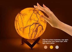 Moon Light LED Night Lamp 3D – Painted Lunar Ambient Light for Bedroom & Cozy Home Decor