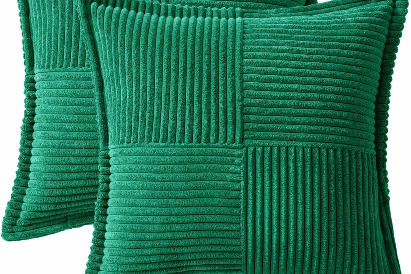 Corduroy Pillow Covers – Super Soft Boho Striped Throw Pillow Cases for Couch & Living Room