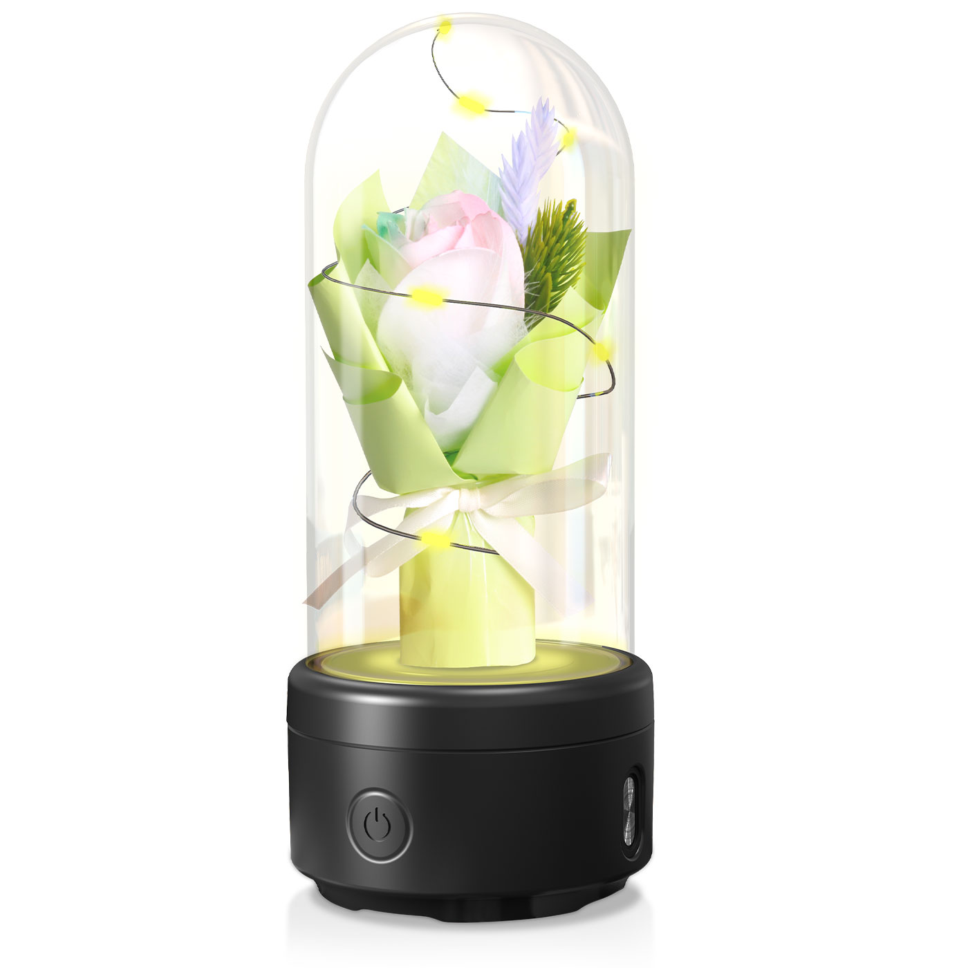 LED Rose Night Lamp Bluetooth Speaker – Elegant Romantic Gift for Mother’s Day & Bedroom Decor