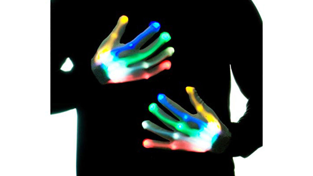 Glow in the Dark Skeleton Hand Gloves – LED Halloween Costume