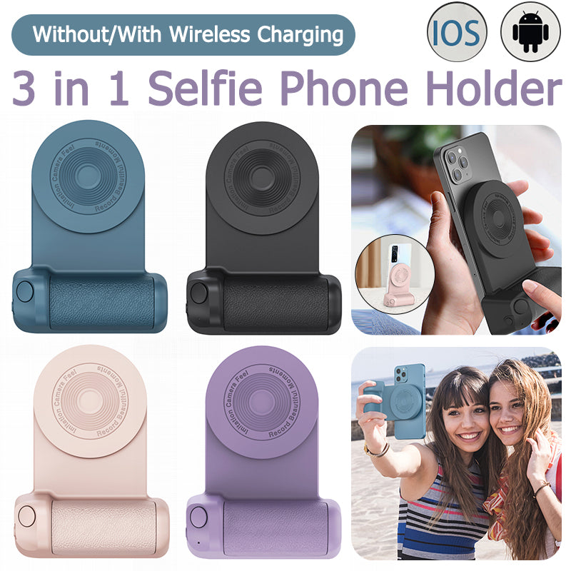 Multifunctional Phone Camera Grip Stabilizer – Anti-Shake Magnetic Handle for Content Creators