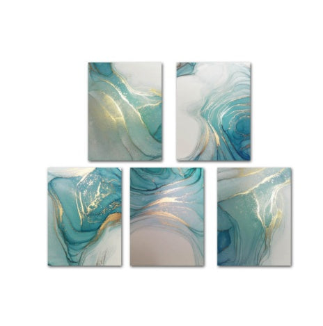 Luxury Abstract Fluid Art Poster – Canvas Wall Picture for Modern Home Decor