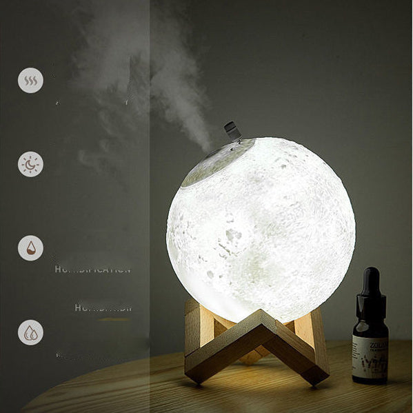 Moon LED Humidifier – Aromatherapy Diffuser Night Light for Bedroom Decor