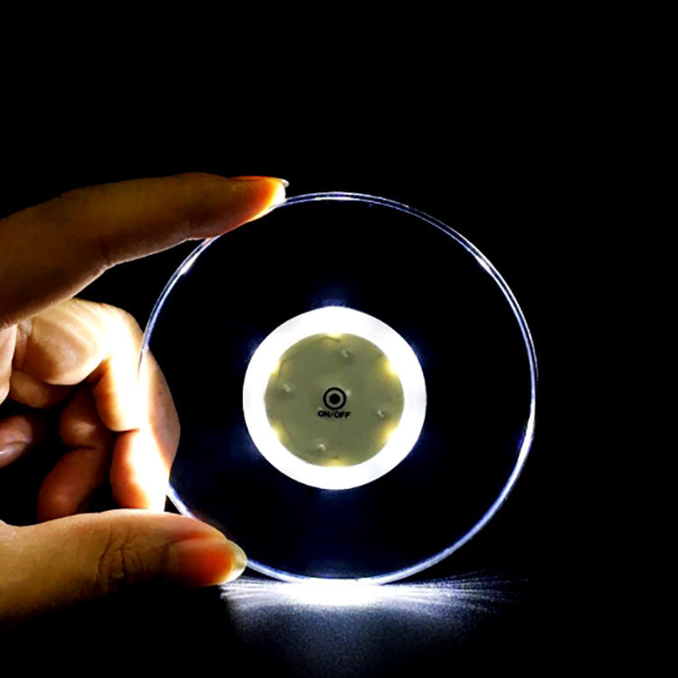 Crystal LED Glow Coaster – Light Up Drink Pad for Bar, Party, and Home Table Decor