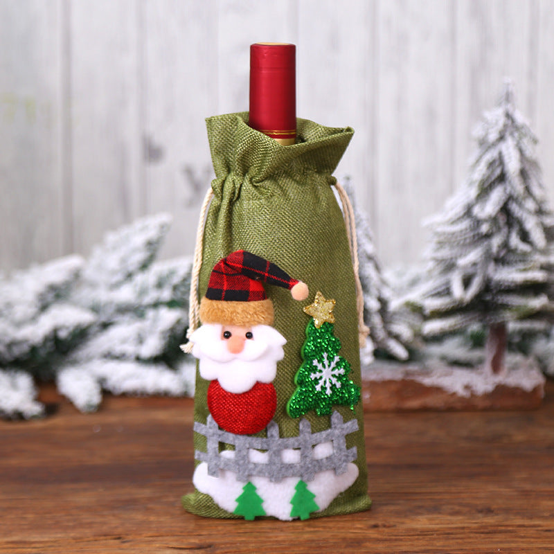 Christmas Wine Bottle Covers for Holiday Cheer