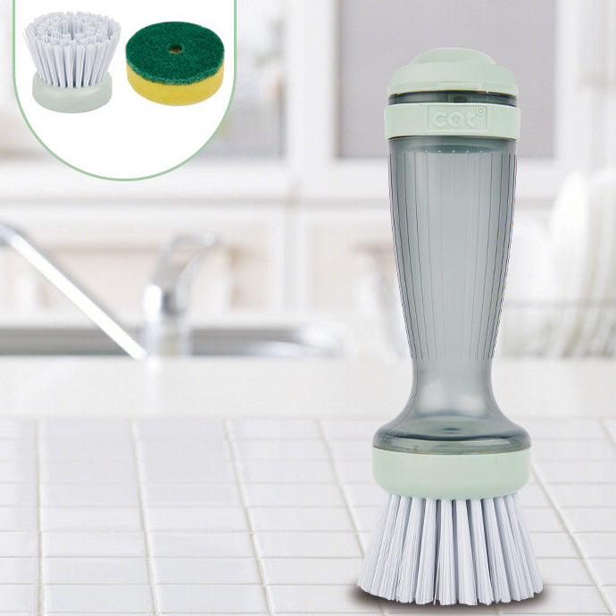 Pot & Dish Scrub Brush – Soap Dispenser Cleaning Tool for Kitchen