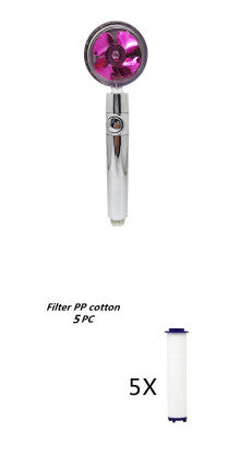 Strong Pressure Shower Head – Turbo Propeller Water Saving Handheld Spray
