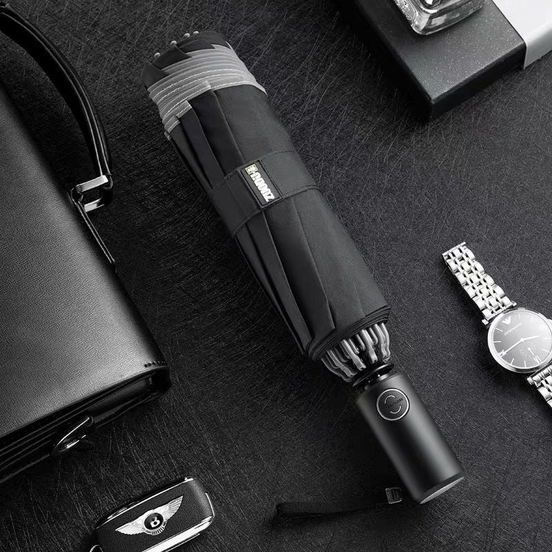 Portable Folding LED Umbrella – Rain and Sun Protection with Built-in Light