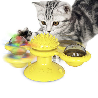 Interactive Cat Scratching Windmill – Teeth Cleaning & Play Pet Toy