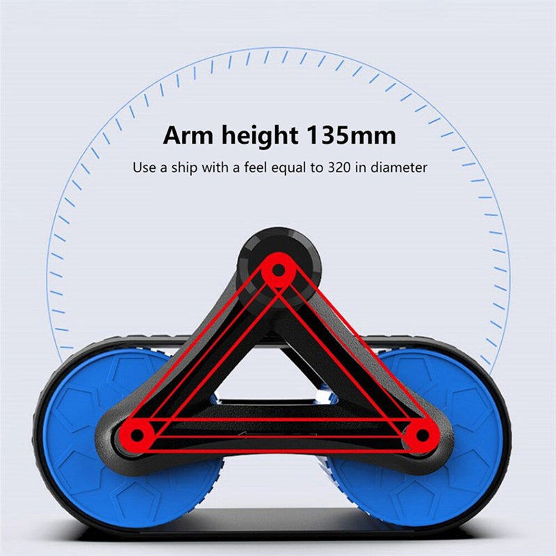 Home Gym Ab Roller with Automatic Rebound – Double Wheel Core Strength & Fitness Trainer