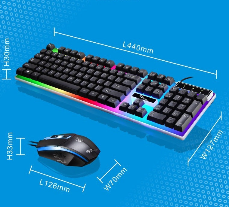 G21 RGB Gaming Keyboard and Mouse Combo – Mechanical Feel Wired Set