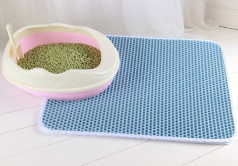 Easy Clean Cat Litter Mat – Double Layer Honeycomb Waterproof Pad for Litter Control