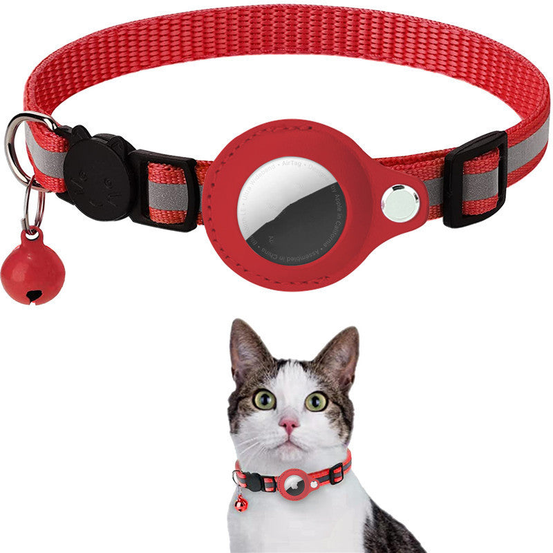 Reflective Smart Pet Collar for AirTag – Waterproof Nylon Dog & Cat Tracker