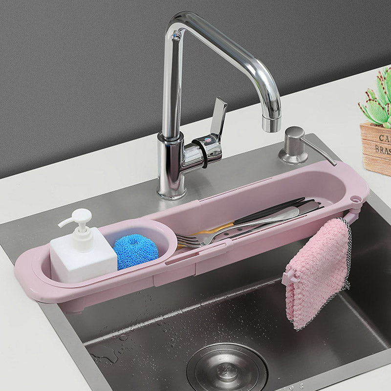 Expandable Sink Storage Basket – Adjustable Kitchen Organizer for Sponge & Soap