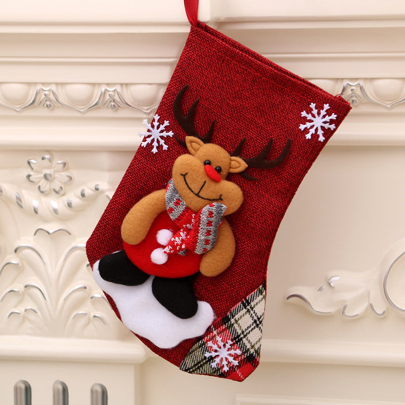 Christmas Gift Sack Hanging Stockings – Decorative Santa Bag for Xmas Tree & Party Supplies