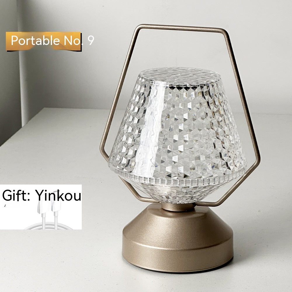 Metal Table Lamp – Portable Ambient Light for Bedroom & Cozy Lighting