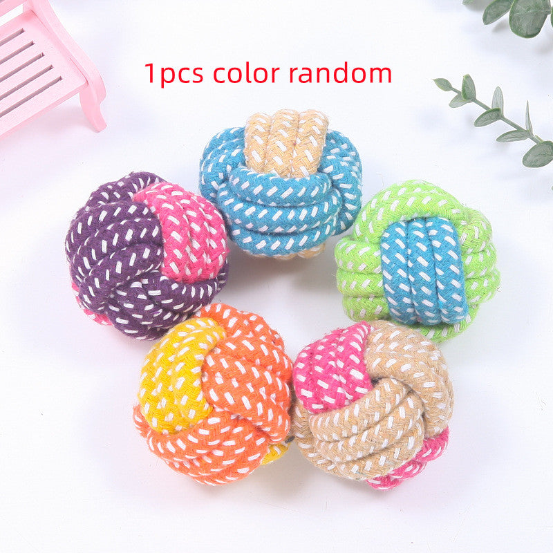 Interactive Dog Rope Chew Toy – Dental Care Ball for Small & Large Dogs