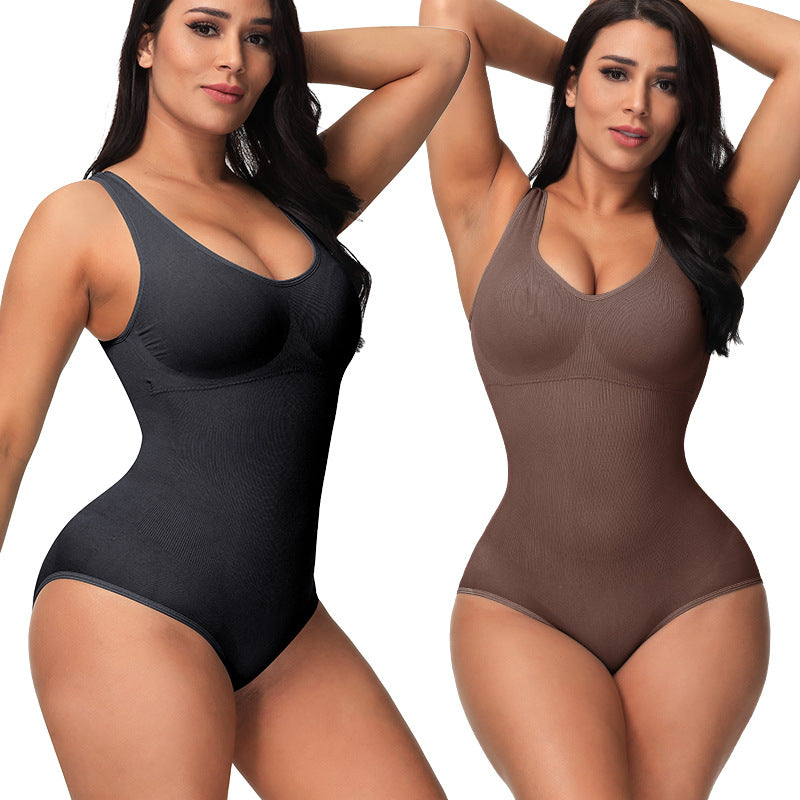 Women Seamless Corset Bodysuit – Slimming Tummy Control Waist Trainer Shapewear