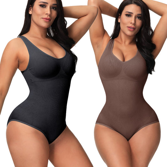 Women Seamless Corset Bodysuit – Slimming Tummy Control Waist Trainer Shapewear