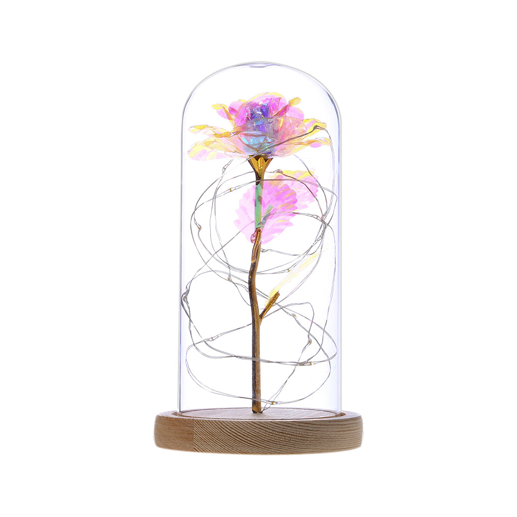 Enchanted Forever Rose LED Glass Dome – Christmas Romantic Holiday Decoration Gift