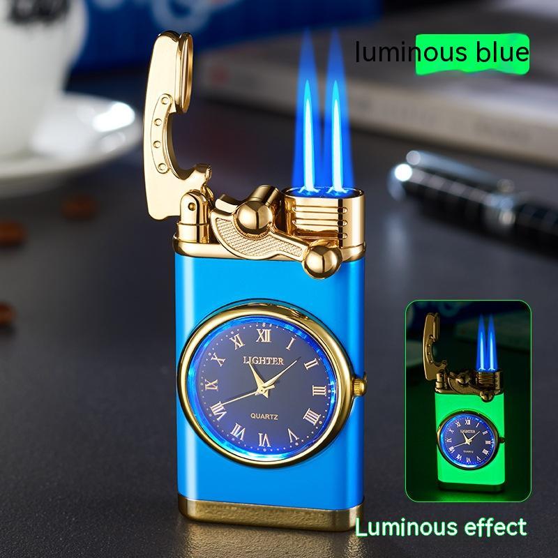 Electric Watch Lighter Men – Windproof Blue Flame Creative Wrist Watch Lighter Gift