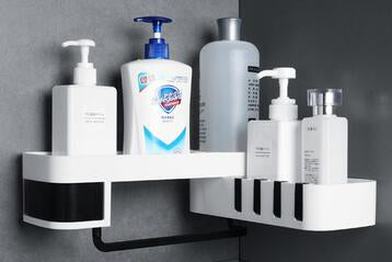 Corner Bathroom Storage Rack – Shower & Countertop Organizer