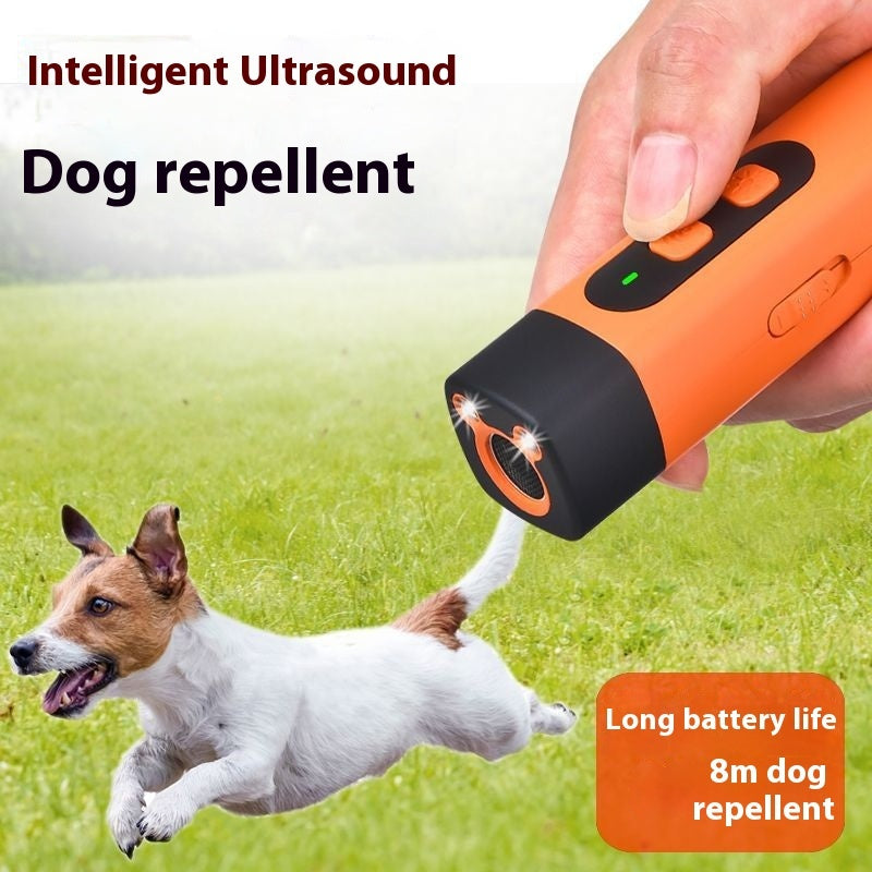 Pet Dog Training Device – Ultrasonic Anti-Bark Repeller with Rechargeable LED Light