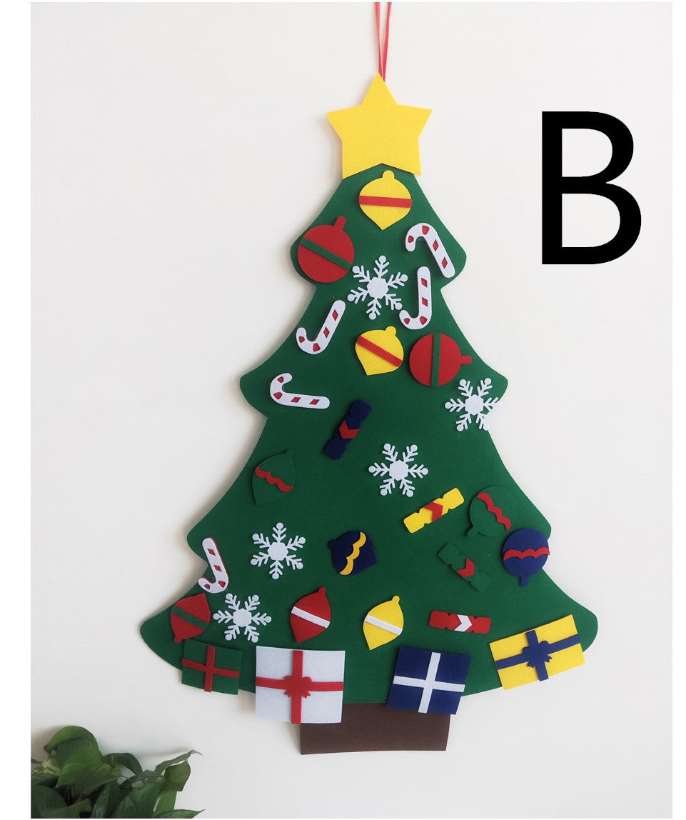 Educational Felt Christmas Tree Set – 3D DIY Holiday Decor for Children