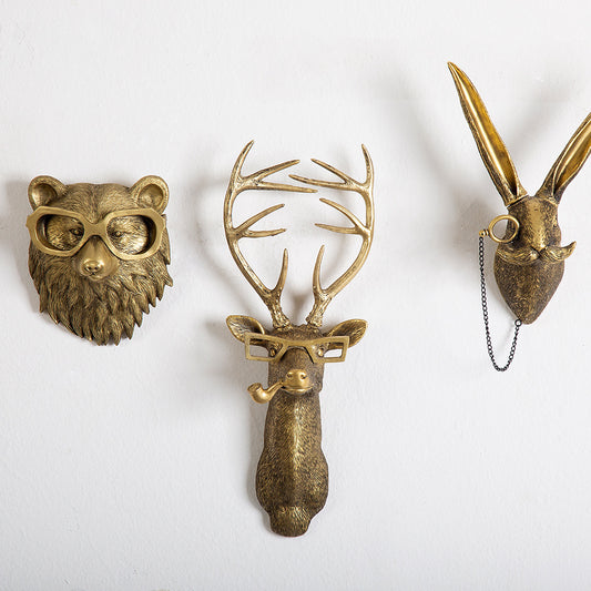 Antique Bronze Animal Wall Decor – Vintage Pendant for Living room & Bedroom