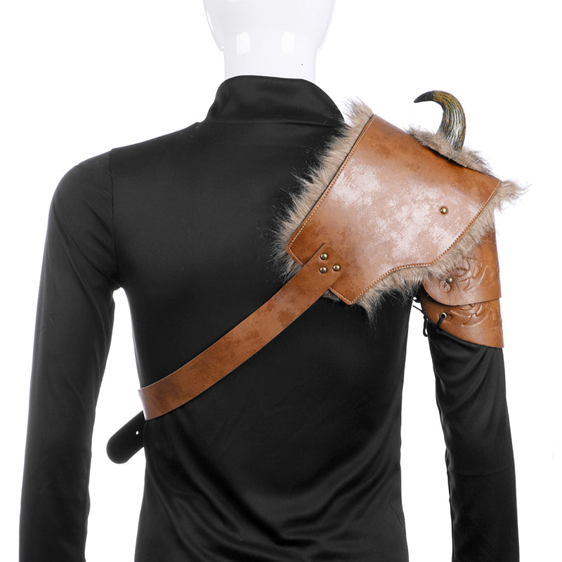 Medieval Fantasy Viking Armor Shoulder – Halloween Cosplay Costume for Men & Events