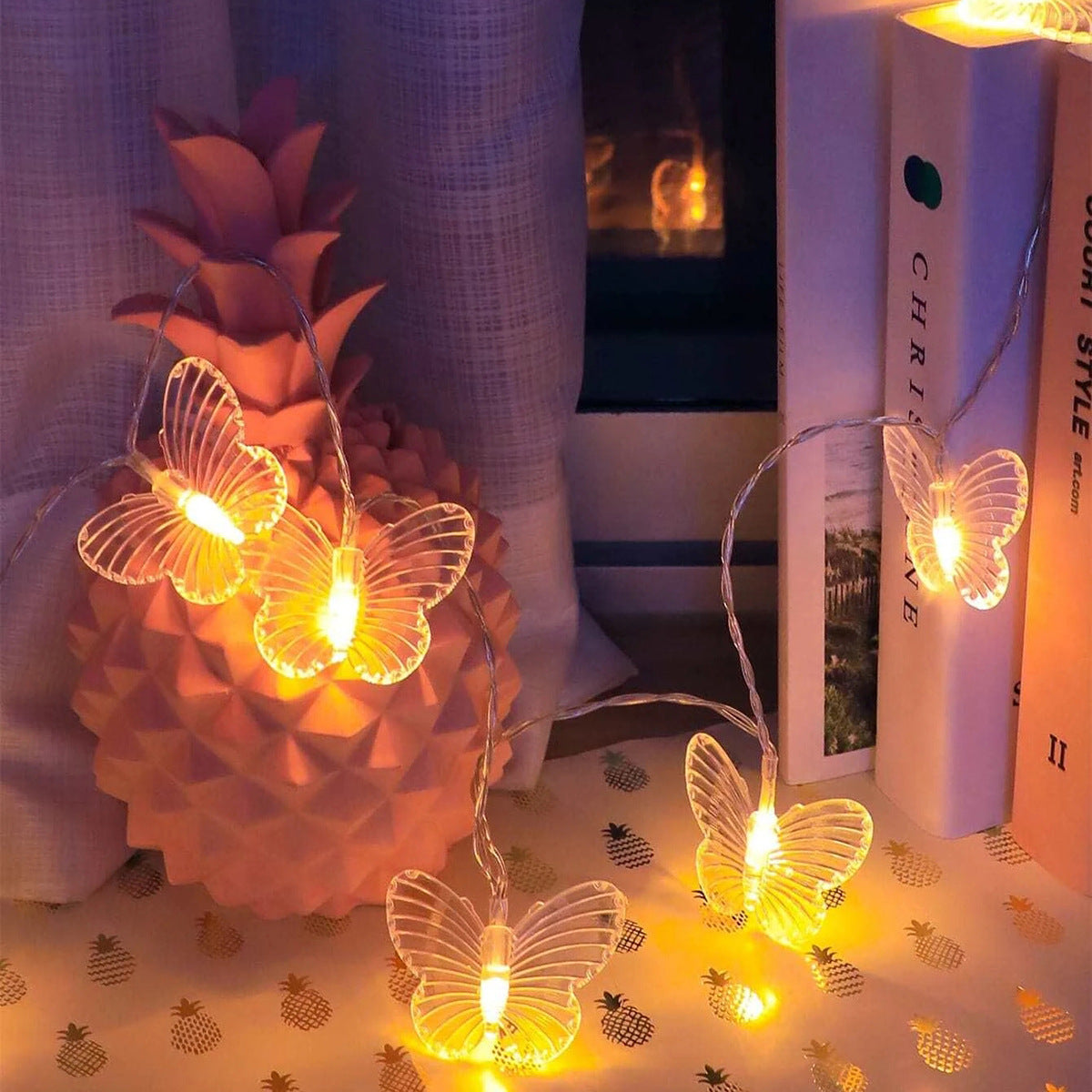 Cute Butterfly Christmas Lights String – 3M LED Fairy Lights for Festive Indoor Decor