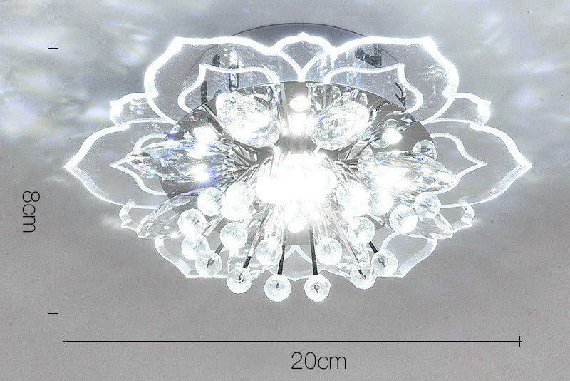 Modern Crystal Ceiling Lamp – Minimalist Corridor & Living Room LED Light Fixture